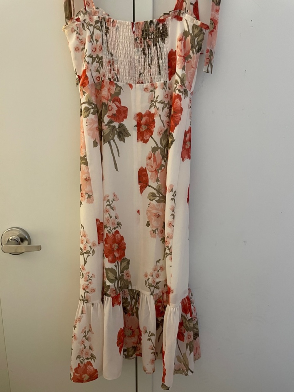 Stunning Reformation Nikita cream and pink floral dress 6 Like New - Picture 7 of 11